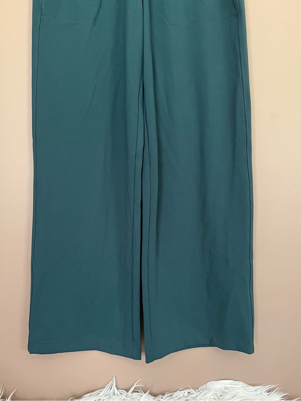 {Athleta} Venice High Rise Wide Leg Pants in Green - Womens Small - Picture 4 of 9
